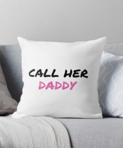 Call Her Daddy Sticker Throw Pillow RB0701 product Offical Call Her Daddy1 Merch