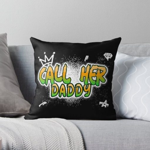 Copy of call her daddy  Throw Pillow RB0701 product Offical Call Her Daddy1 Merch